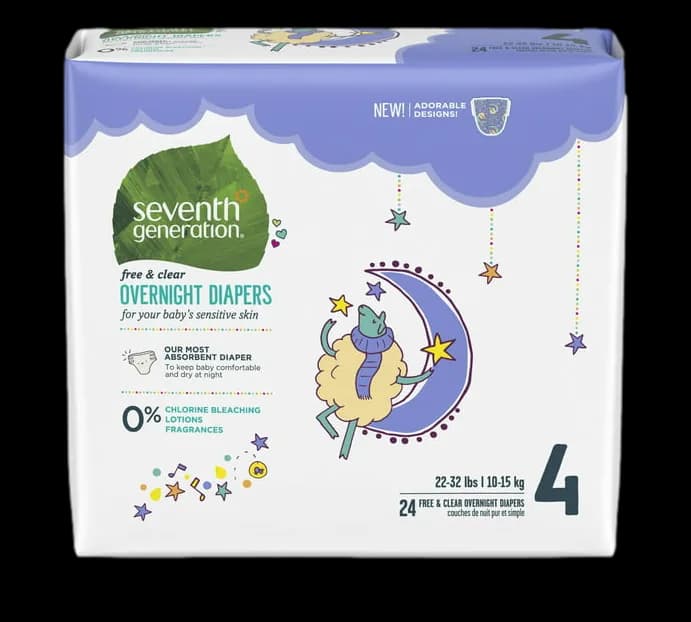 Seventh Generation Overnight Baby Diapers