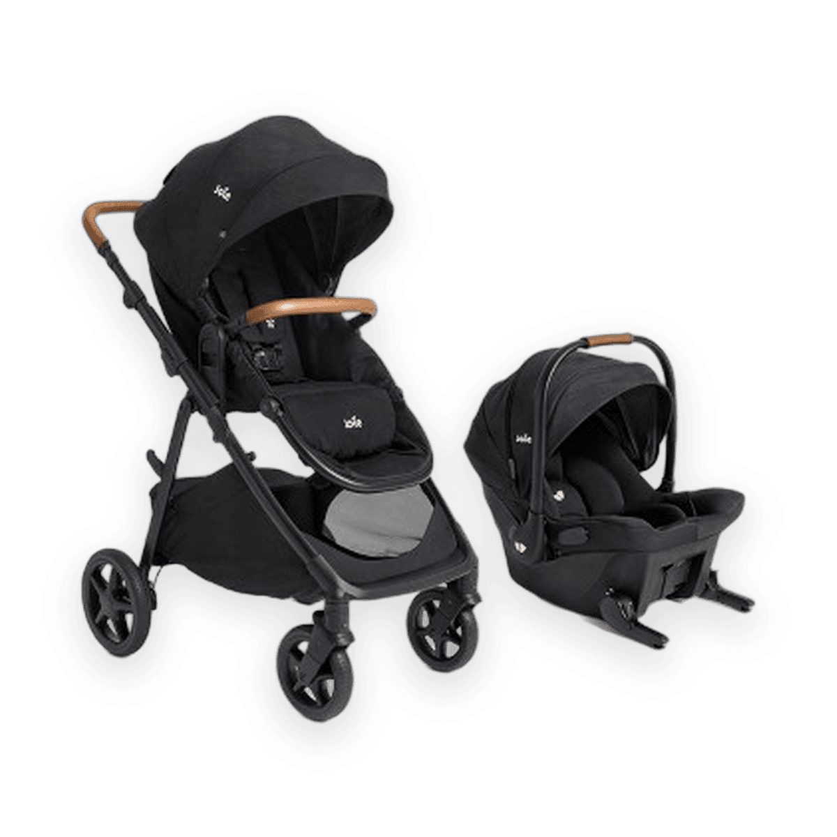 Joie Ginger and Mint LATCH Travel System stroller, product packaging