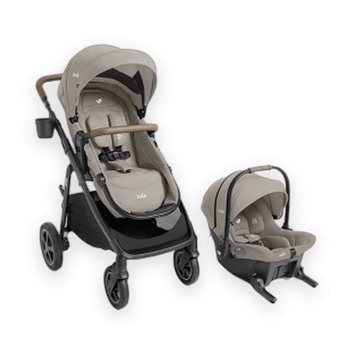 Joie Ginger DLX and Mint LATCH Travel System stroller, product packaging